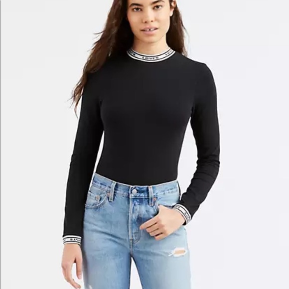 Levi’s Black Long Sleeve Bodysuit - Picture 1 of 5